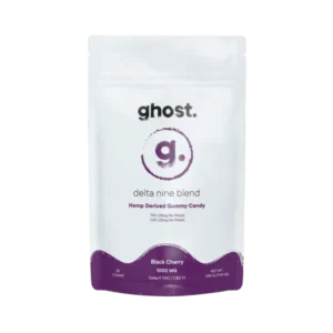 Black Cherry Delta 9 Ghost Gummies 1000mg | Premium Cannabis Edibles | Ghost Edibles