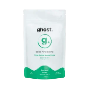 Sour Apple Delta 9 Ghost Gummies 1000mg | Premium Cannabis Edibles | Ghost Edibles
